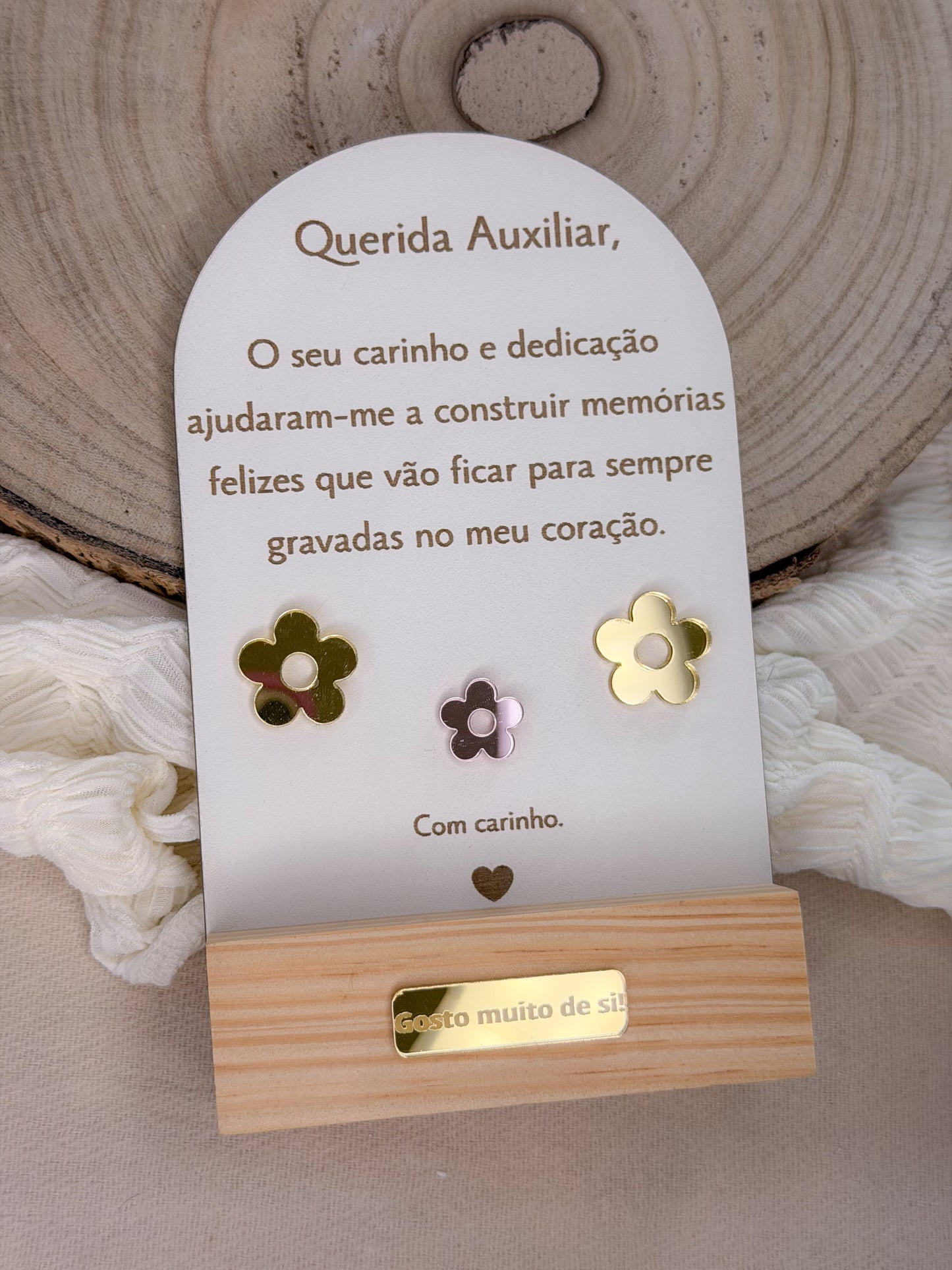 Placa oval com base