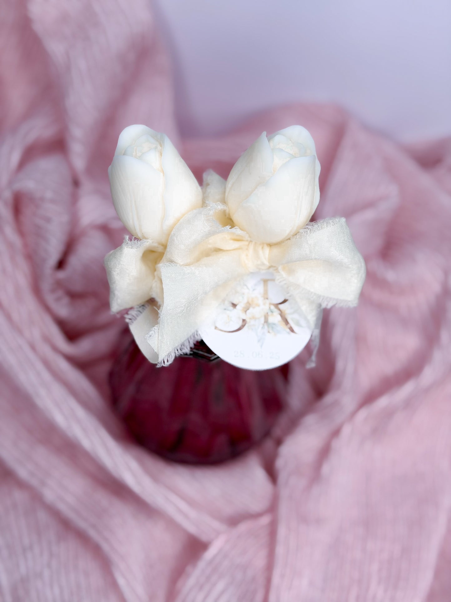 Lembrança vela tulipa
