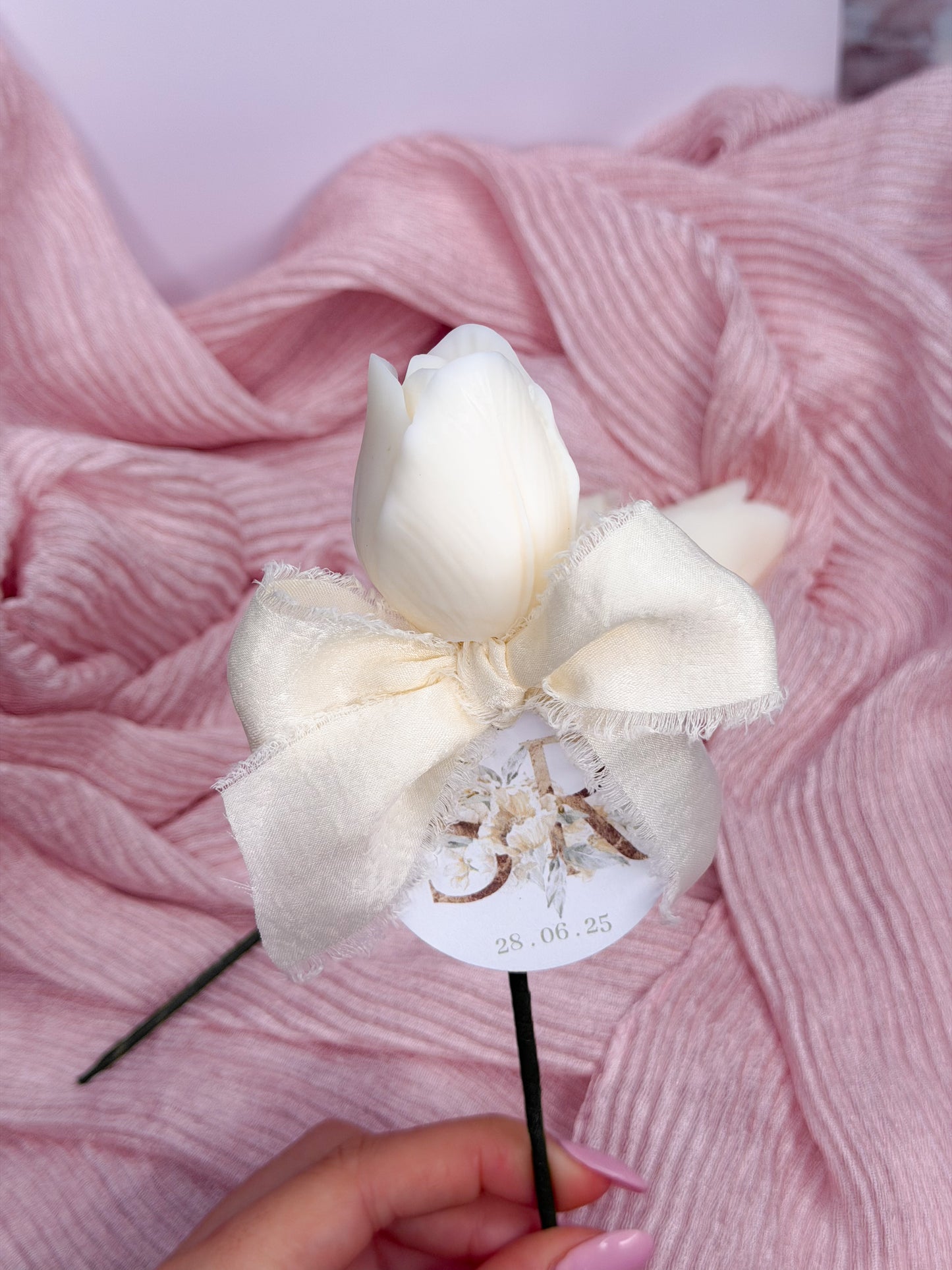 Lembrança vela tulipa