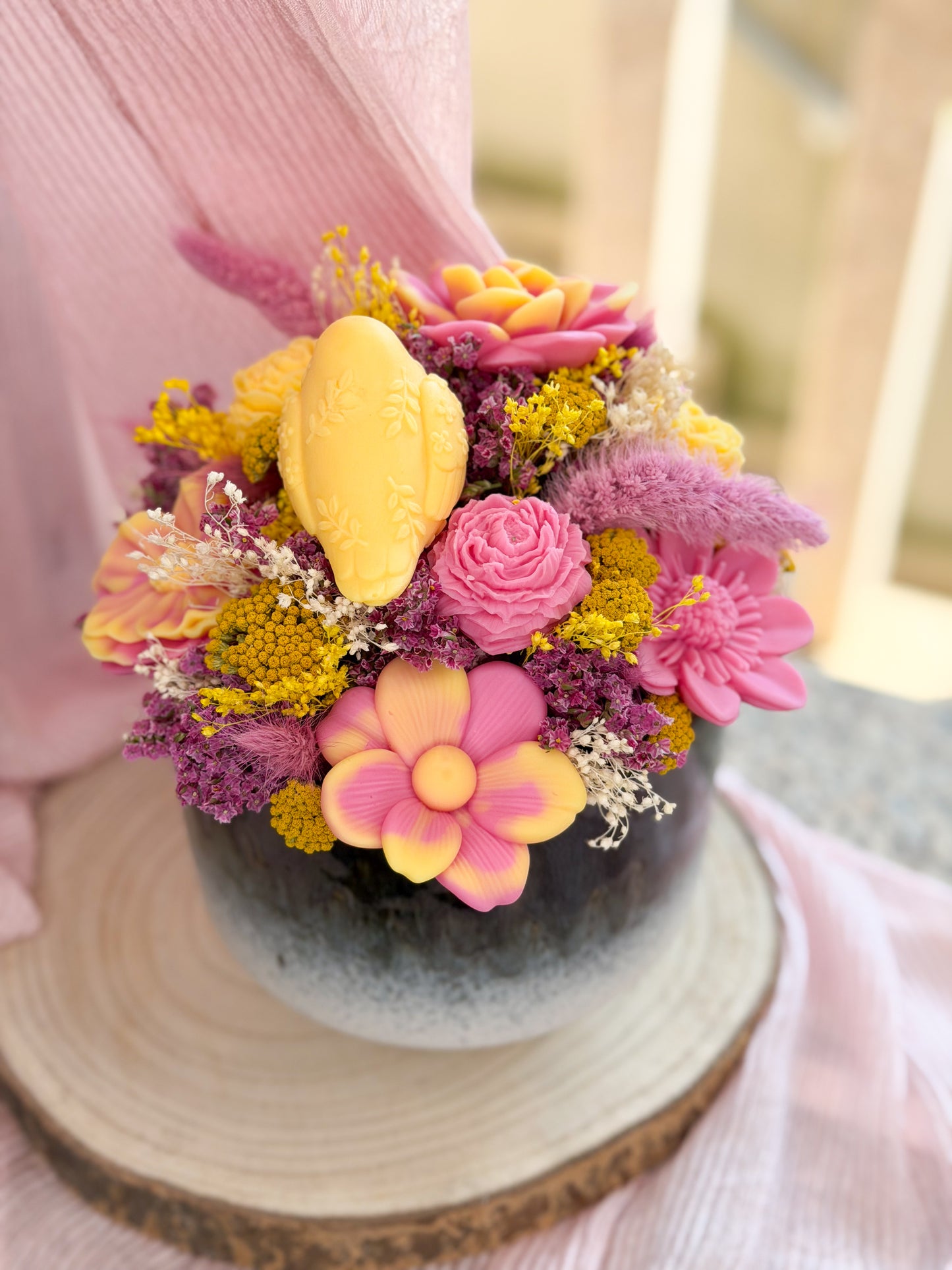 Vaso passarinho em flor