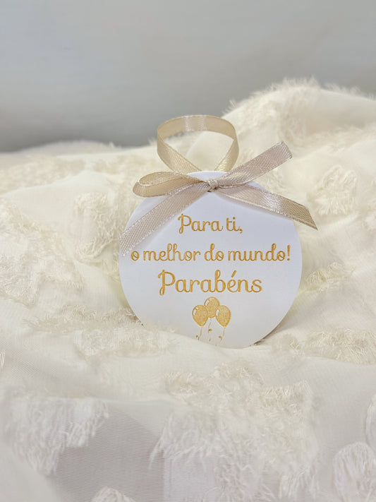 Cerâmica perfumada parabéns