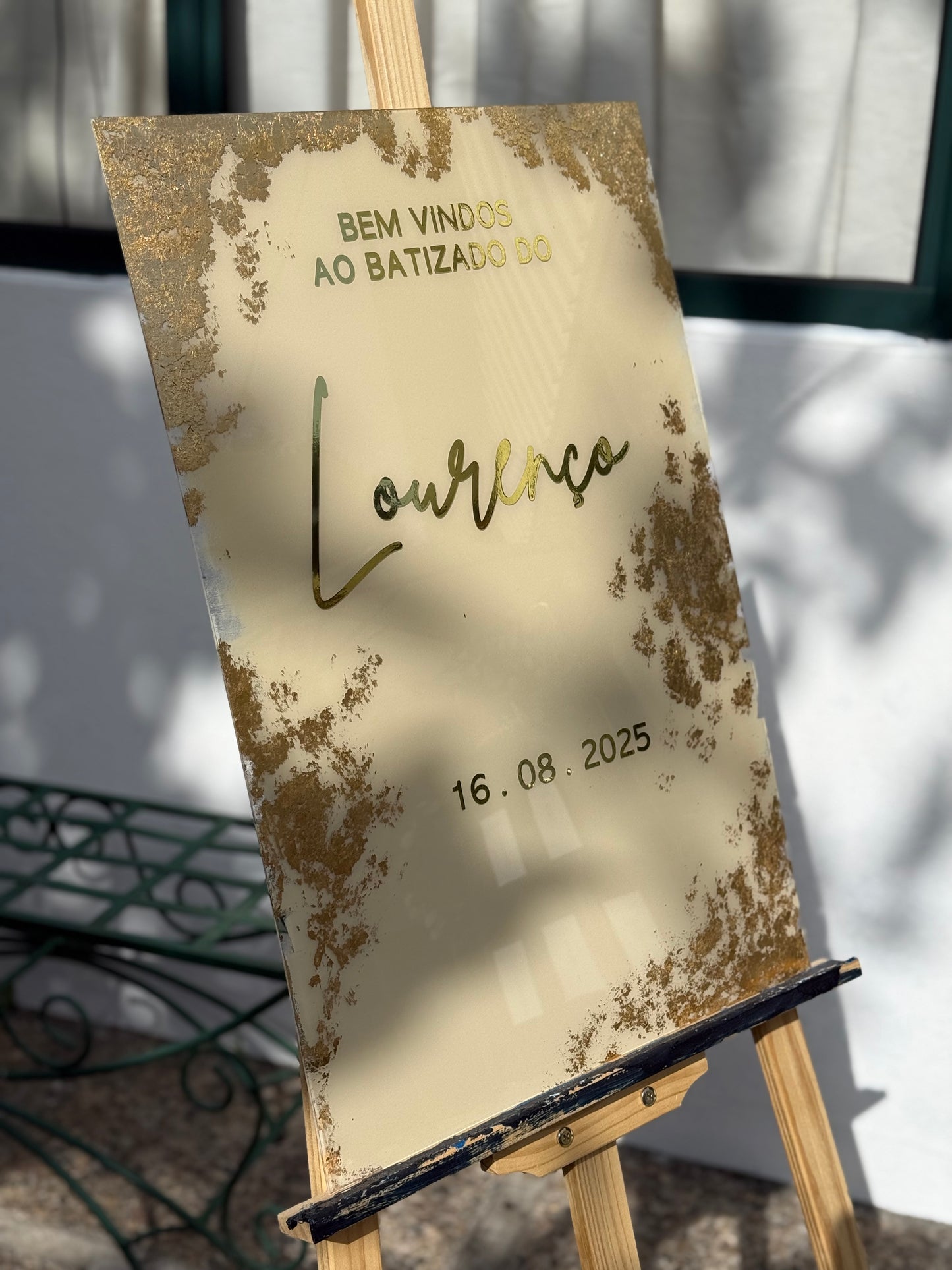 Placa boas vindas