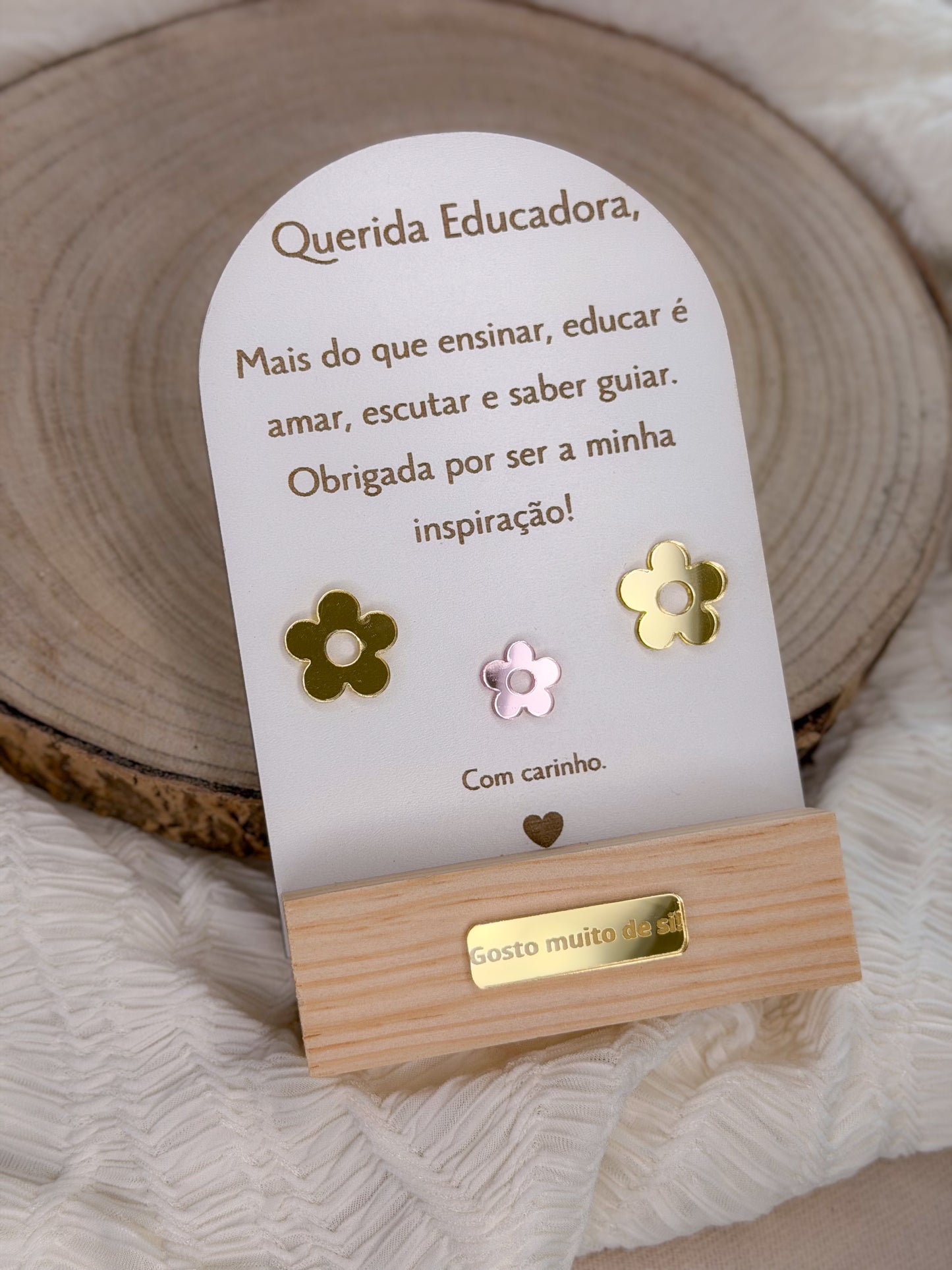 Placa oval com base