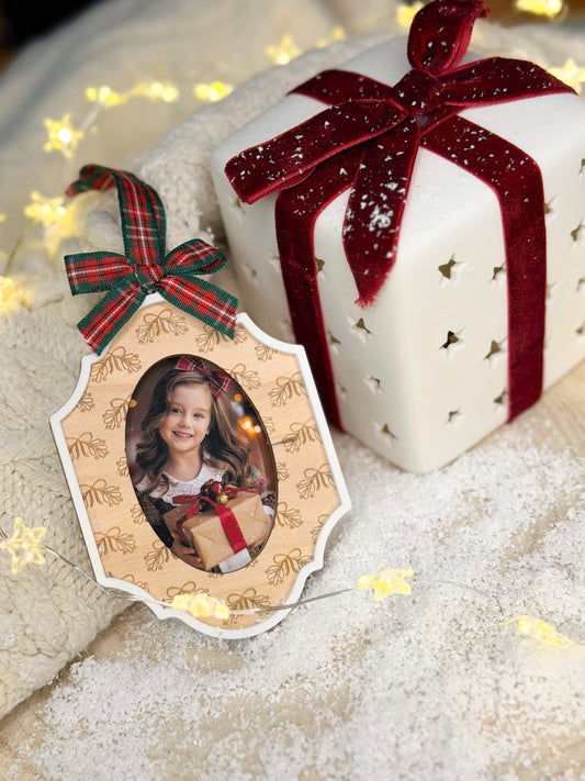 Pendente Moldura lacinhos Natal