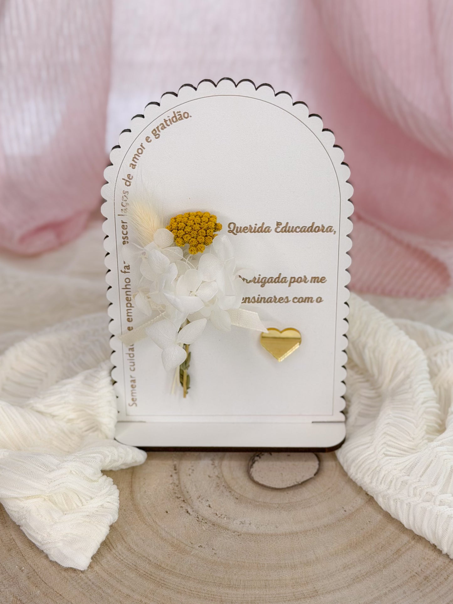 Placa oval com base floral v2