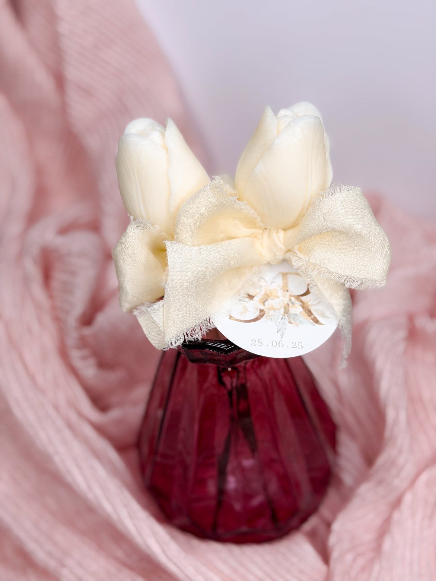 Lembrança vela tulipa