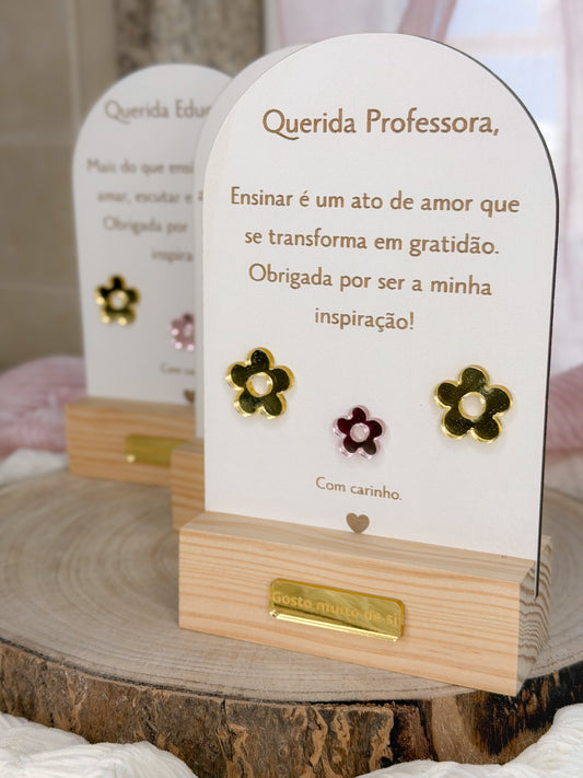 Placa oval com base