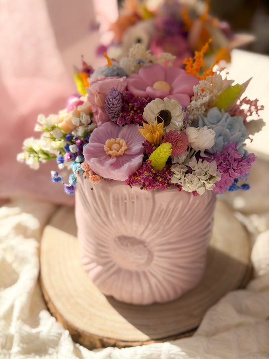 Jarra flor rosa