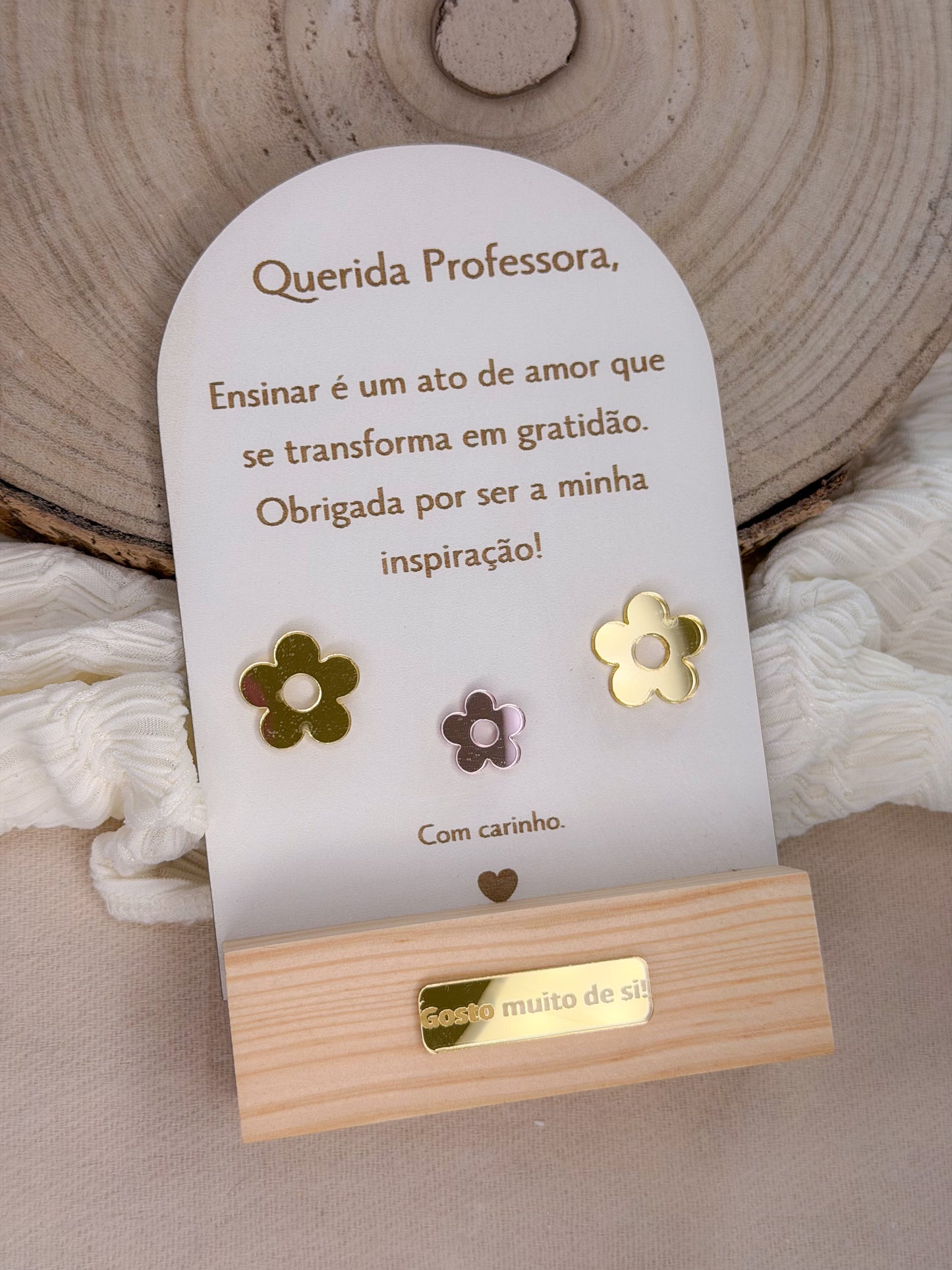 Placa oval com base